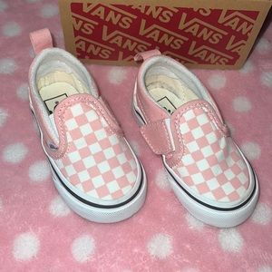 Pink Checkerboard Toddler Vans
